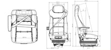 Carica l&#39;immagine nel visualizzatore di Gallery, 400MN SEDILE CONDUCENTE PNEUMATICO SUPPORTO LOMBARE CON E BRACCIOLO MAN F2000 M2000 TGA TGL TGM TGX F90 DA 1990 IN PRODUZ.