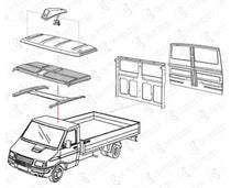 Carica l&#39;immagine nel visualizzatore di Gallery, CIELO INTERNO TETTO PADIGLIONE CABINA IVECO NEW DAILY dal 1990 al 1999 35.8 35.10 35.12 FURGONI E CASSONATI / CARRI