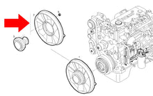 Carica l'immagine nel visualizzatore di Gallery, 500353523 VENTOLA RAFFREDDAMENTO MOTORE 7 PALE IVECO EUROCARGO TECTOR TRAKKER