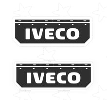 Carica l'immagine nel visualizzatore di Gallery, KIT 2 PARASPRUZZI ANTERIORI LOGO IVECO STRALIS TRAKKER EUROCARGO 190 TURBOSTAR EUROSTAR EUROTECH S-WAY T-WAY X-WAY 62X17 CM