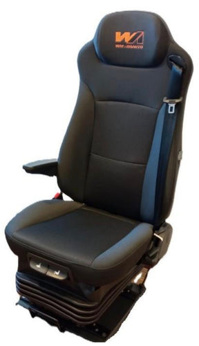 400MN SEDILE CONDUCENTE PNEUMATICO SUPPORTO LOMBARE CON E BRACCIOLO MAN F2000 M2000 TGA TGL TGM TGX F90 DA 1990 IN PRODUZ.