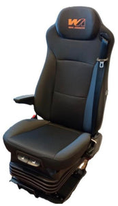 400MN SEDILE CONDUCENTE PNEUMATICO SUPPORTO LOMBARE CON E BRACCIOLO MAN F2000 M2000 TGA TGL TGM TGX F90 DA 1990 IN PRODUZ.