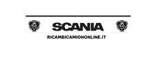 Carica l&#39;immagine nel visualizzatore di Gallery, PARASPRUZZO LUNGO TRAVERSA POSTERIORE LOGO SCANIA NERO O BIANCO