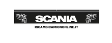 Carica l&#39;immagine nel visualizzatore di Gallery, PARASPRUZZO LUNGO TRAVERSA POSTERIORE LOGO SCANIA NERO BIANCO ROSSO
