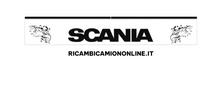Carica l&#39;immagine nel visualizzatore di Gallery, PARASPRUZZO LUNGO TRAVERSA POSTERIORE LOGO SCANIA NERO BIANCO ROSSO