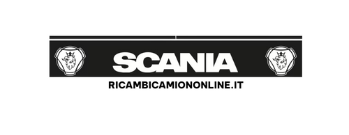 PARASPRUZZO LUNGO TRAVERSA POSTERIORE LOGO SCANIA NERO O BIANCO