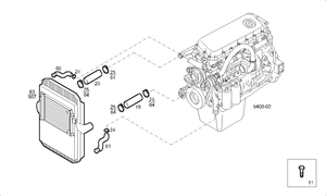 41225857 41218107 MANICOTTO INFERIORE RADIATORE IVECO STRALIS TRAKKER HI WAY ...