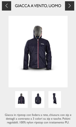 GIACCA A VENTO UOMO ZIP CON CAPPUCCIO IVECO
