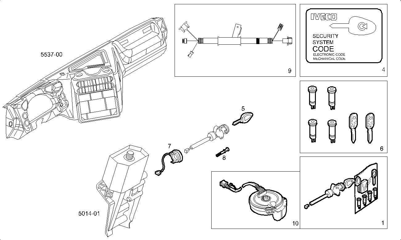 2992624 BLOCCHETTO AVVIAMENTO ACCENSIONE BLOCCASTERZO IVECO STRALIS TR ...