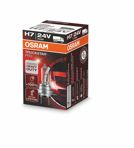 64215TSP OSRAM TRUCKSTAR PRO H7 24v Lampada alogena per proiettori anteriori +100% di Luce