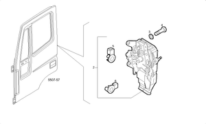 98416359 SERRATURA SINISTRA IVECO STRALIS TRAKKER EUROCARGO EUROSTAR EUROTECH EUROTRAKKER ASTRA HD7 HD8 HD9