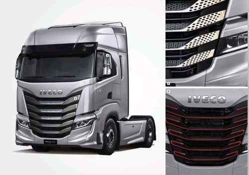 STYLING KIT IVECO S WAY CROMATO / SATINATO / INOX / NERO IN FIBRA OTTICA